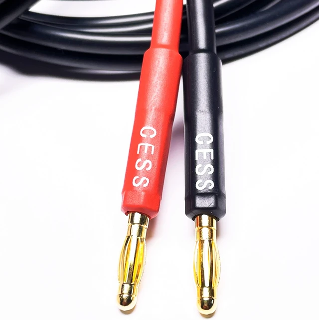 Alt view image 4 of 6 - Banana Plug Speaker Cable, 12AWG, 2-Pack (6 Feet) Soft tinned-copper wiring for dependable speaker connections