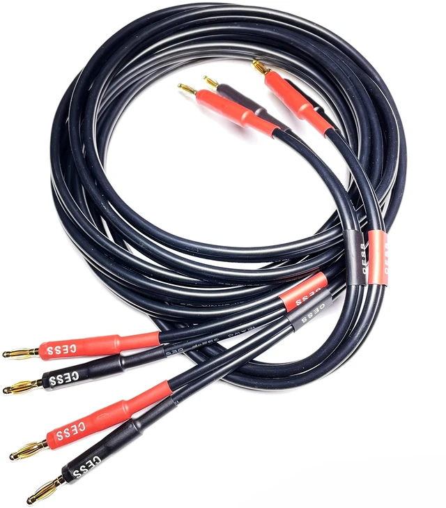 Alt view image 6 of 6 - Banana Plug Speaker Cable, 12AWG, 2-Pack (6 Feet) Soft tinned-copper wiring for dependable speaker connections