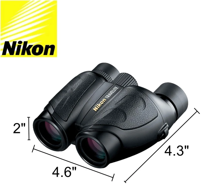 Alt view image 2 of 7 - Travelite 10x25 Binoculars (7278) Travel Binoculars Bundle, Black, with Lens Pen, Carry Case, and Lens Cloth - High Powered Compact for Adults - Bird Watching, Hunting, Hiking