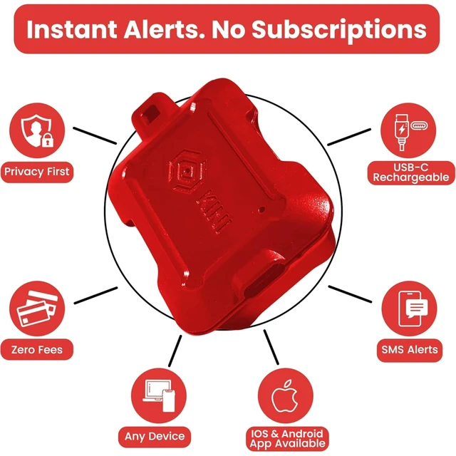 Alt view image 2 of 6 - Kini Wi-Fi Motion Sensor Alarm & Tamper Alert- Instant App, SMS & Email Alerts - Gun Safes, Cabinets, Drawers - Easy Install, No Subscription, Rechargeable 12-18 Month Battery, IFTTT