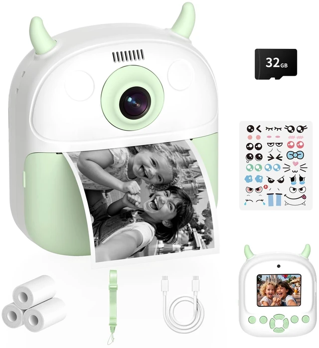Main image of Kids Camera Instant Print, Birthday Gift for Kids Age 3-12, Selfie Digital Camera with 1080P Video & 2.4" Screen, Toddler Camera for 4 5 6 7 8 9 Year Old Boys Girls