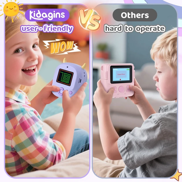 Alt view image 3 of 7 - Kids Camera Instant Print, Birthday Gift for Kids Age 3-12, Selfie Digital Camera with 1080P Video & 2.4" Screen, Toddler Camera for 4 5 6 7 8 9 Year Old Boys Girls