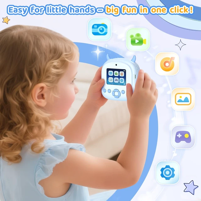 Alt view image 3 of 7 - Kids Camera Instant Print, Birthday Gift for Kids Age 3-12, Selfie Digital Camera with 1080P Video & 2.4" Screen, Toddler Camera for 4 5 6 7 8 9 Year Old Boys Girls