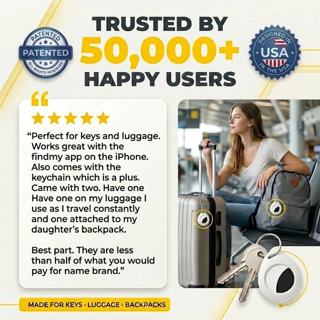Alt view image 6 of 7 - 4 Pack Bluetooth Tracker Tags for Apple Find My MFi Certified Key Finder No Subscription Required Replaceable Battery Loud Alarm Water-Resistant Air Tracker Tags for Keys Wallets Luggage and Pets
