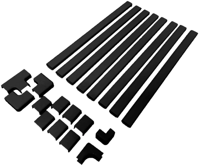 Main image of Legrand C210SBK Cordmate II 128 Inch 20 Piece Cord Cover Kit, Organizer for Wall, Holds Up to 3 Cords or Cables, Sustainable Packaging, Black (1 Pack)
