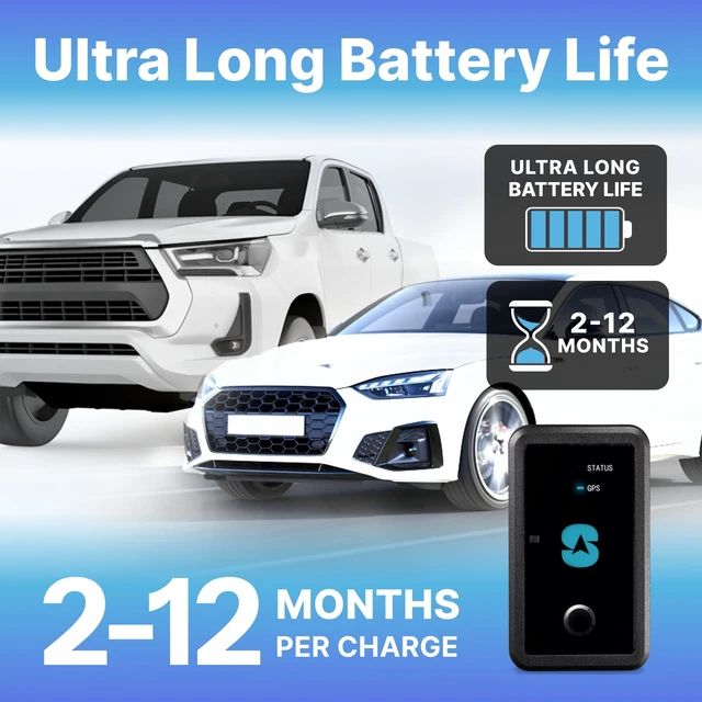 Alt view image 2 of 6 - GPS Tracker for Vehicles, 1-Year Battery, 1-Month Service Included Geofence, speed & movement alerts. Time Machine history, 4G worldwide. For RVs, boats, equipment & assets