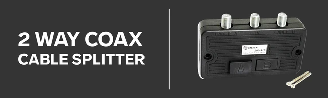 Alt view image 3 of 7 - Coax Splitter 2 Way - Network Switch - Manual Transfer Switch - Ab Cuts - Hdmi to Coaxial Cable Adapter for Tv - Cable Splitter 2 Way - Rg6 Ab Switch (2-Pack)