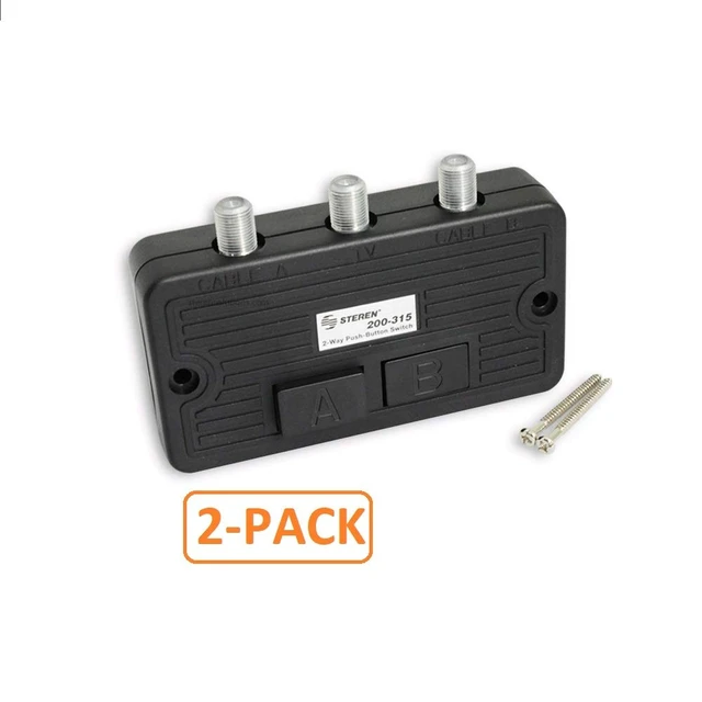 Alt view image 5 of 7 - Coax Splitter 2 Way - Network Switch - Manual Transfer Switch - Ab Cuts - Hdmi to Coaxial Cable Adapter for Tv - Cable Splitter 2 Way - Rg6 Ab Switch (2-Pack)