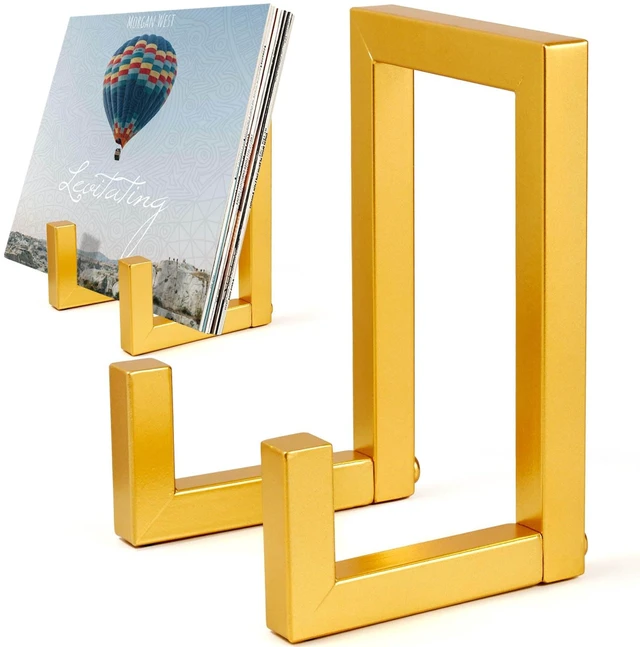 Main image of Metal Vinyl Record Album Display Holder Stand 8-15 LPs,Golden 8-15 LPs,Metal Vinyl Record Stand