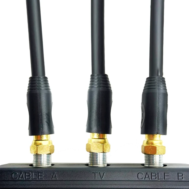 Alt view image 7 of 7 - Coax Splitter 2 Way - Network Switch - Manual Transfer Switch - Ab Cuts - Hdmi to Coaxial Cable Adapter for Tv - Cable Splitter 2 Way - Rg6 Ab Switch (2-Pack)
