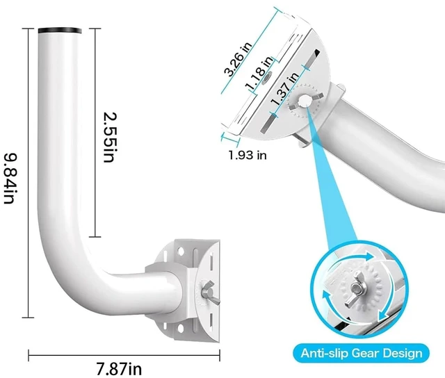 Alt view image 4 of 6 - Universal Wireless Bridge Bracket Mount, 4-Pack Pole and Wall-Mounted for Outdoor Point to Point WiFi Access Point CPE Client Bridge (4 Pack)