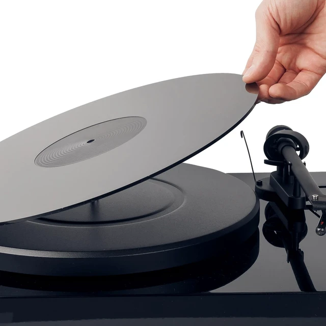 Alt view image 2 of 7 - Acrylic Turntable Mat 11.75" Anti-Static Acrylic Platter Mat for Vinyl Record Players, 1/8" Thick Slipmat Black