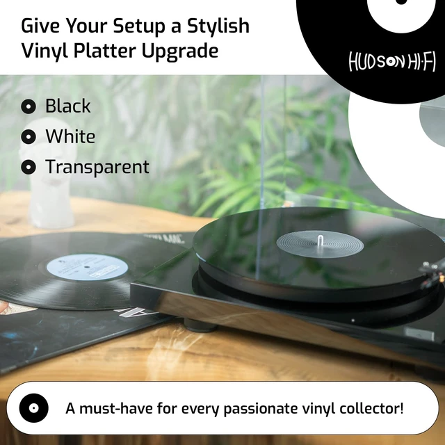 Alt view image 7 of 7 - Acrylic Turntable Mat 11.75" Anti-Static Acrylic Platter Mat for Vinyl Record Players, 1/8" Thick Slipmat Black