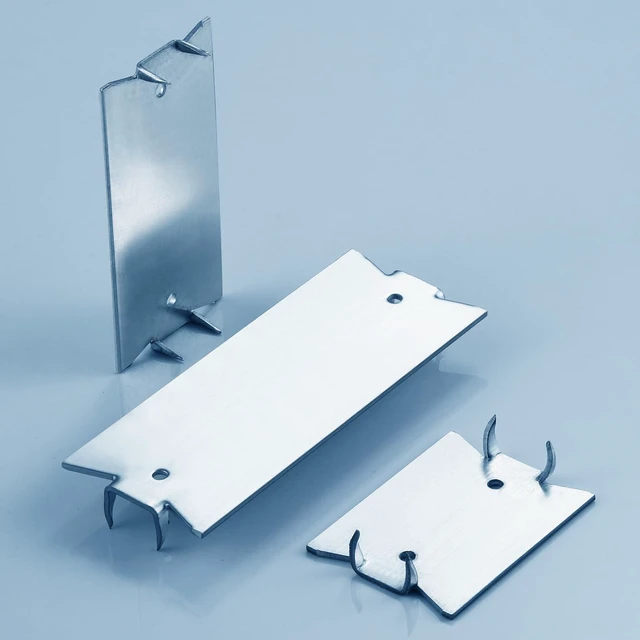 Alt view image 4 of 5 - (190 pcs) Zinc 1.5X2 Inch 16-Gauge Anti-Nail Protection Plate Shield, Nail Plate for Wood Studs, Steel Cable Wire Protector Plate with Sharp Pointed Prongs for Protection Plumbing and Wiring