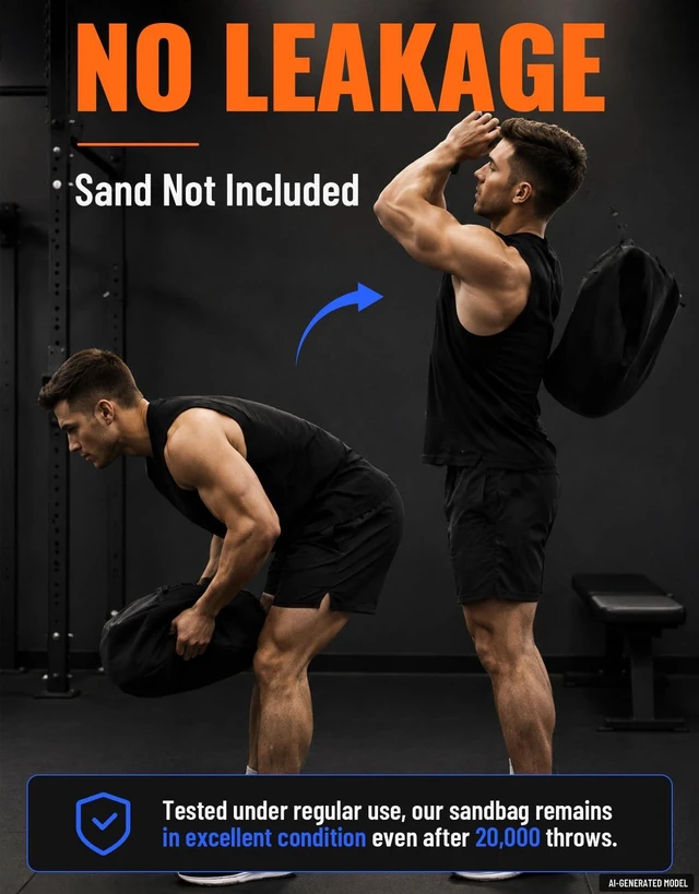 Alt view image 3 of 6 - Sandbag Workout Bag,Sand Bags for Weight Training,Sandbags for Fitness,Sandbags for Weight Training,Round Sandbag,Cross-Training & Exercise, Sand Not Included