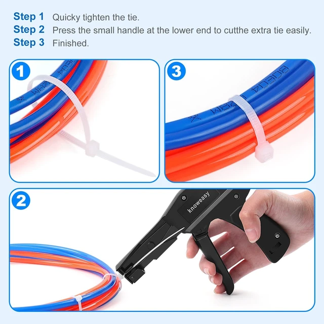 Alt view image 6 of 7 - 600B Cable Tie Gun, Flush Cut Tool, for Cable Management, Cable Ties
