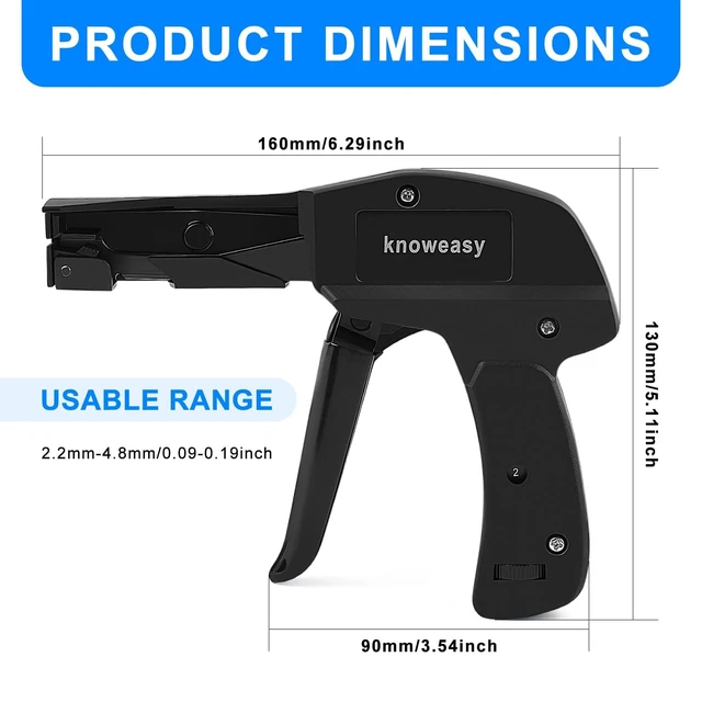 Alt view image 2 of 7 - 600B Cable Tie Gun, Flush Cut Tool, for Cable Management, Cable Ties