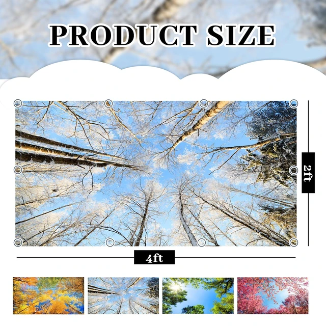 Alt view image 2 of 6 - 12 Pcs Classroom Fluorescent Light Covers Bulk, Seasons Forest