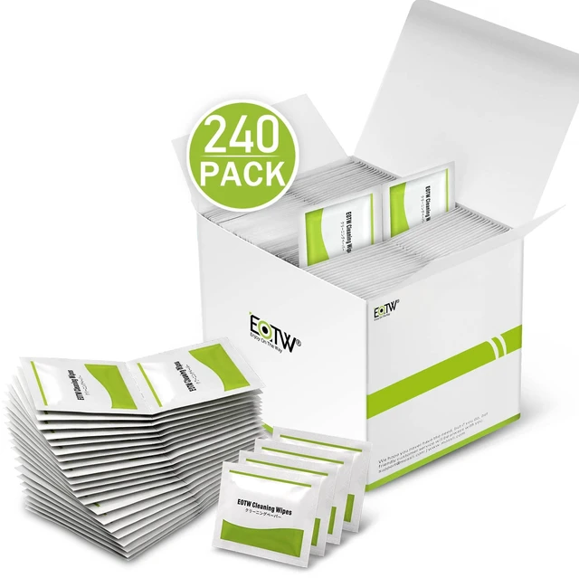Main image of Lens Wipes for Eyeglasses, Computer Glasses Cleaner Wipes - Pre-moistened, Individually Wrapped, Pack of 240