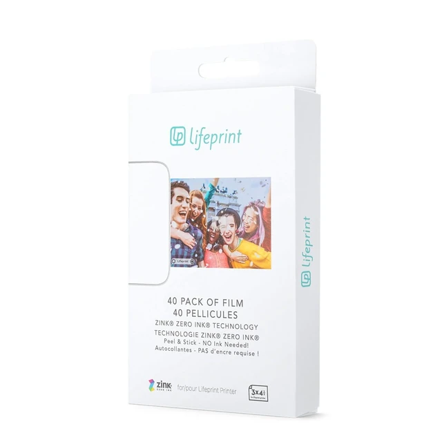 Alt view image 2 of 2 - 40 Pack of Film for Augmented Reality Photo and Video Printer. 3x4.5 Zero Ink Sticky Backed Film