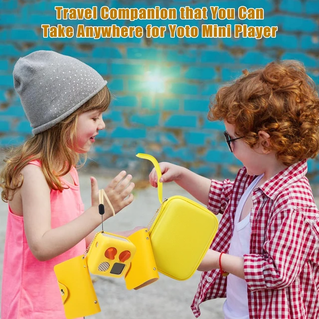 Alt view image 7 of 7 - Hard Case and Silicone Cover for Yoto Mini Player, Kids Audio Music Accessory with Card Case Holder for up to 10 Cards (Yellow)