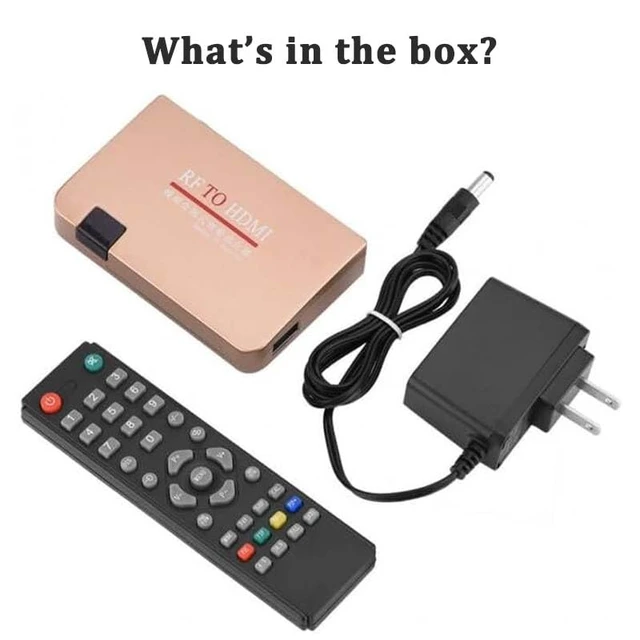 Alt view image 6 of 7 - RF Demodulator Coax to HDMI UHF Modulator VHF Adapter Coaxial Converter for JVC Videodisc Betamax VCRs VHS Camcorder Video CD Player Magnavox Odyssey Atari 2600 to HDTV HD Digital Projector Monitor TV