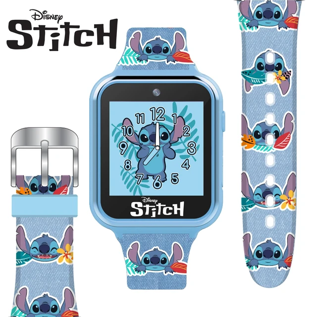 Alt view image 5 of 7 - Disney Stitch Kids Smart Watch with 10 Customizable Faces, Camera, Voice Recorder, Calculator, and Step Counter Touchscreen Interactive Watch for Kids Blue Silicone Strap