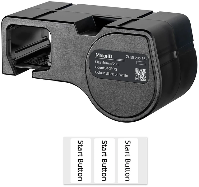 Main image of D50 PET Label Cartridge, All-Weather, Equipment & Asset Labeling Component Labels, Safety Identification, Asset Tracking, Indoor & Outdoor Use