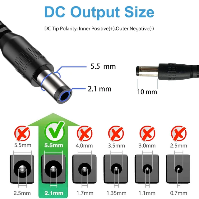 Alt view image 4 of 5 - 24V DC Power Supply Adapter 24Volt 2A 48W Low Voltage LED Driver Transformer with 5.5 x 2.1mm US Plug for LED Strip,CCTV Camera,COB LED Lighting,Suit 1.5A 1A 0.5A Device Power Source
