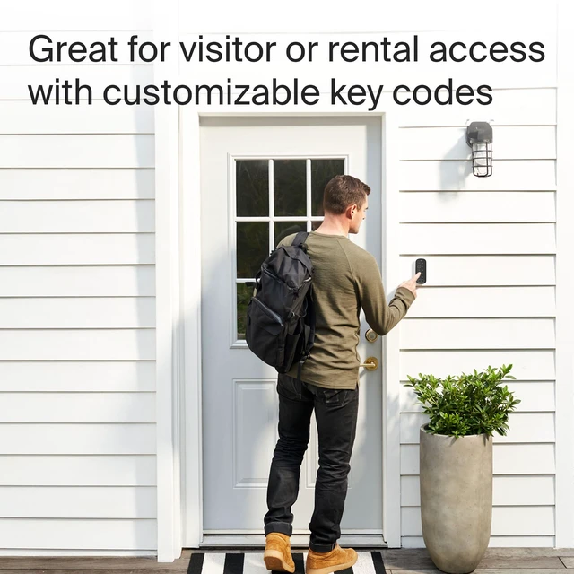 Alt view image 3 of 7 - Smart Keypad - Keyless Access for Any Smart Lock (Matte Black) Works with Lock Pro, Lock or Bolt, Weatherproof with LED Backlight, Bluetooth-Enabled Lock Accessory for Keyless Entry