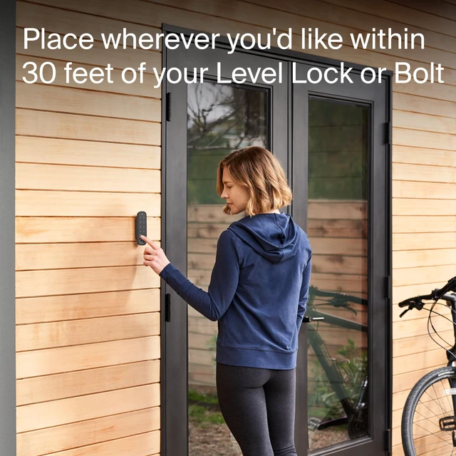 Alt view image 5 of 7 - Smart Keypad - Keyless Access for Any Smart Lock (Matte Black) Works with Lock Pro, Lock or Bolt, Weatherproof with LED Backlight, Bluetooth-Enabled Lock Accessory for Keyless Entry