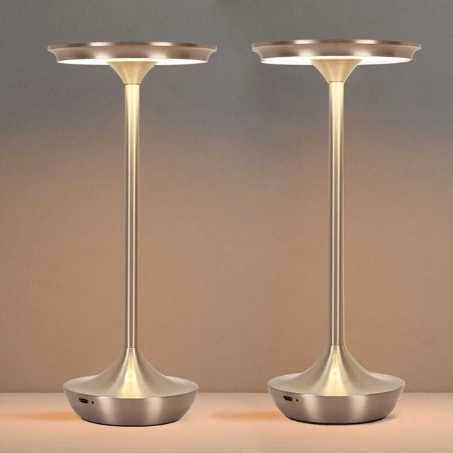 Main image of Cordless Table Lamp Rechargeable, 6000mAh Battery Operated LED Table Lights Outdoor Portable Touch Dimmable Table Lamp for Bedroom Patio Cofee Restaurant Dining Home Set of 2-Silver