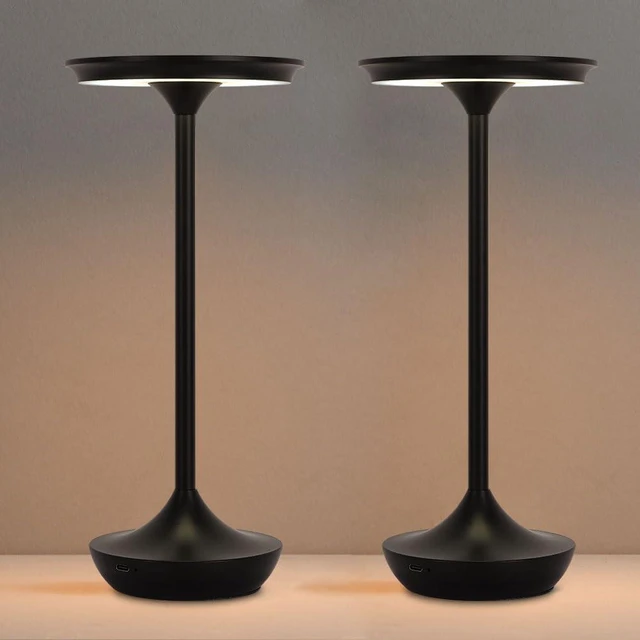 Main image of Cordless Table Lamp Rechargeable, 6000mAh Battery Operated LED Table Lights Outdoor Portable Touch Dimmable Table Lamp for Bedroom Patio Cofee Restaurant Dining Home Set of 2-Black