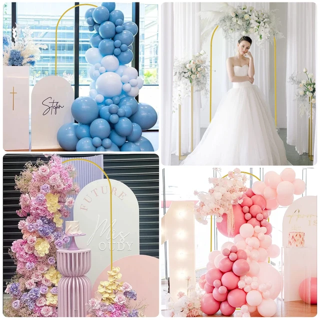 Alt view image 6 of 6 - Arch Backdrop Stand, 6ft, Metal Wedding Arch Stand, Gold Arched Background Frame for Birthday Party, Baby Shower, Graduation, Photography Decoration