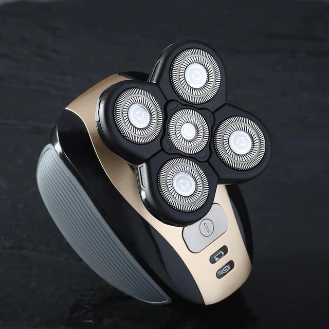 Alt view image 5 of 6 - Universal 3 PCS 5 Blades Head Shaver Replacement Heads for Mainstream Shaver Brands, Eelectric Shaver Replacement Replacement Blades (1 Gold + 2 Silver)