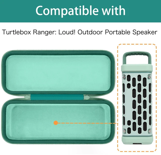 Alt view image 2 of 7 - for Turtlebox Ranger Speaker Hard Carrying Travel Case, Mint Green Precision-Molded Interior, Padded Scratch-Resistant Lining, Organized Storage Compartment, Shock Protection