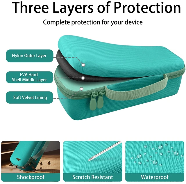 Alt view image 6 of 7 - for Turtlebox Ranger Speaker Hard Carrying Travel Case, Mint Green Precision-Molded Interior, Padded Scratch-Resistant Lining, Organized Storage Compartment, Shock Protection