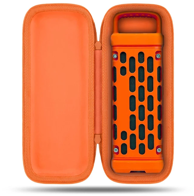 Main image of for Turtlebox Ranger Speaker Hard Carrying Travel Case, Orange Precision-Molded Interior, Padded Scratch-Resistant Lining, Organized Storage Compartment, Shock Protection
