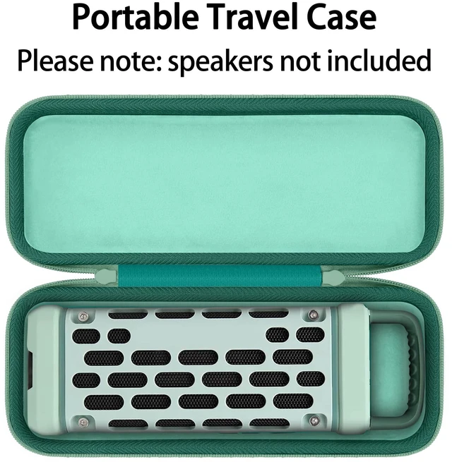 Alt view image 3 of 7 - for Turtlebox Ranger Speaker Hard Carrying Travel Case, Mint Green Precision-Molded Interior, Padded Scratch-Resistant Lining, Organized Storage Compartment, Shock Protection