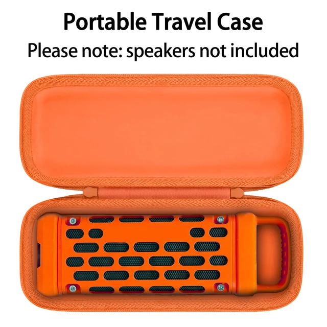Alt view image 3 of 7 - for Turtlebox Ranger Speaker Hard Carrying Travel Case, Orange Precision-Molded Interior, Padded Scratch-Resistant Lining, Organized Storage Compartment, Shock Protection