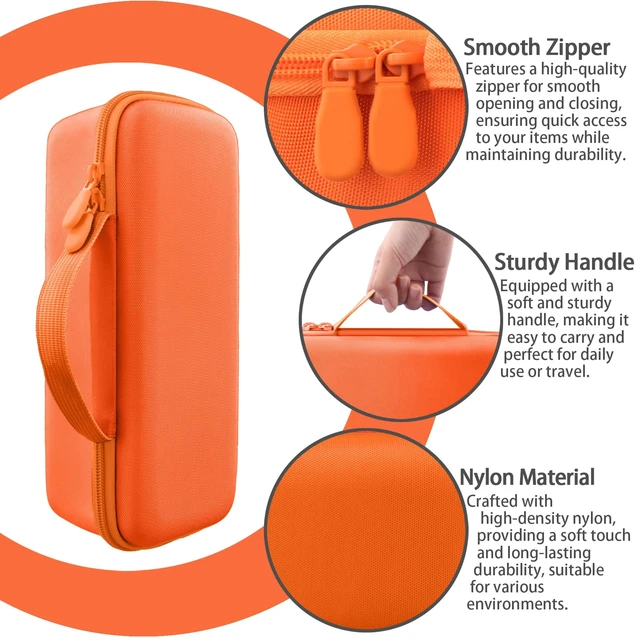 Alt view image 5 of 7 - for Turtlebox Ranger Speaker Hard Carrying Travel Case, Orange Precision-Molded Interior, Padded Scratch-Resistant Lining, Organized Storage Compartment, Shock Protection