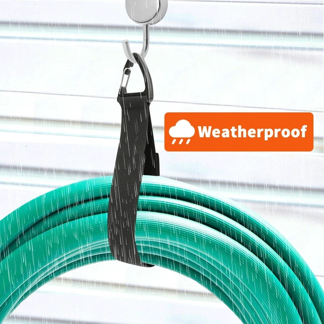 Alt view image 7 of 7 - Extension Cord Storage, Electrical Cord Organizer, Cable Clip 8PCS Assorted Sizes, Heavy Duty Ties, Cord Straps with Carabiner, Indoor and Outdoor, For Garage, House, Yard, Storage, Workshop