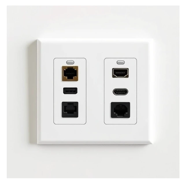 Alt view image 2 of 3 - 10 Pack 2-Gang Wall Plate Cover, Dual Gang Rectangular Frame for Switches, Outlets or Low Voltage Inserts, White