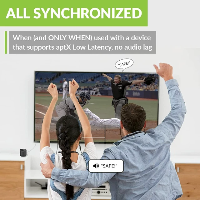 Alt view image 4 of 7 - Orbit Bluetooth 5.0 Audio Transmitter for TV with 5.1 Surround Sound Passthrough Support, Class 1 Long Range, LED Display, Dual Link, 100% TV Compatibility Delivers No Lip sync Delay