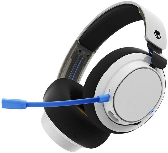 Main image of SLYR Pro Wireless Multi-Platform Gaming Headset - White/Blue Bluetooth Headphones, 24 Hours Battery, PC, PlayStation, Nintendo Switch, 2.4GHz Low Latency Wireless Transmitter Included