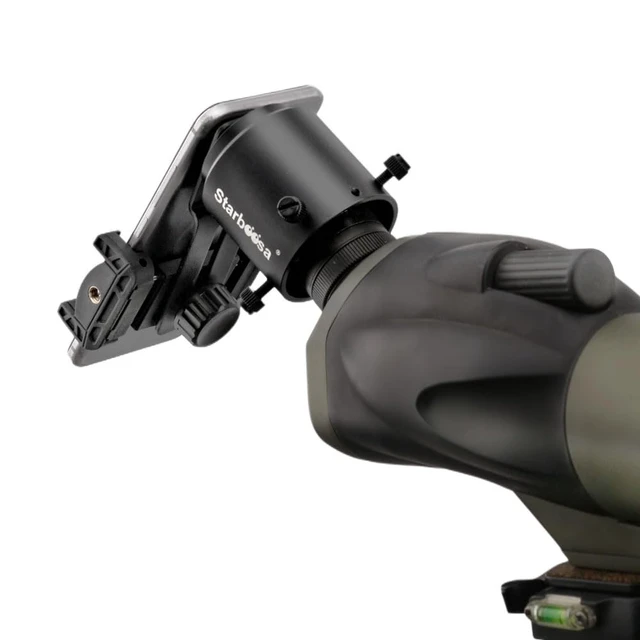 Alt view image 3 of 7 - Phone Scope Adapter for 29-53mm Eyepieces, Aluminum Mount Universal phone digiscoping; aluminum body; quick alignment