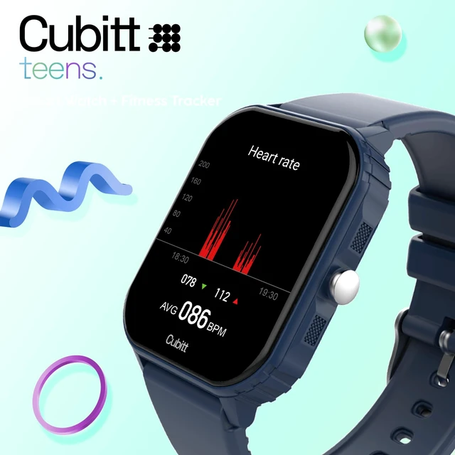 Alt view image 3 of 7 - Teens Smartwatch, 1.85 Touchscreen Fitness Tracker Deepest Blue For Ages 1114, 6 Sport Modes, HR & Sleep Monitor, Built-in Games, Parental Lock, IP68 Water Resistance, 7-Day Battery