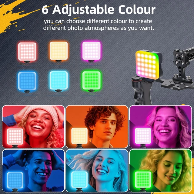 Alt view image 6 of 7 - All-in-One Video Rig Kit, Aluminum Handheld Camera Cage with RGB Video Light, Microphone, Top Handle,15mm Rod Guide, Extension Rods & Carrying Case for Filmmaking Vlogging Recording etc