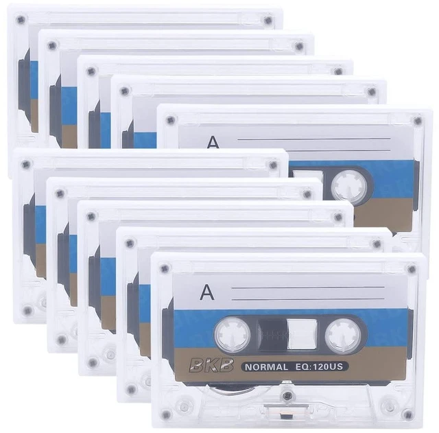 Main image of 10Pcs Blank Cassette Tape 60 Mins Blank Tape Magnetic Audio Tape Recording Player for Speech Music Recording Standard Cassette