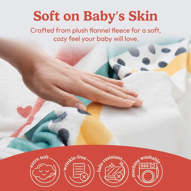 Alt view image 5 of 7 - Monthly Milestone Blanket for Baby Girl - 60"x40" - Wrinkle Free Newborn Age Month Blanket with Growth Chart - Washable & Dryable - w/Frames & Cotton Bib - Boho Theme